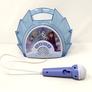 Disney Frozen 2 Bluetooth Karaoke Machine with Light Show eKids FR-115 Blue